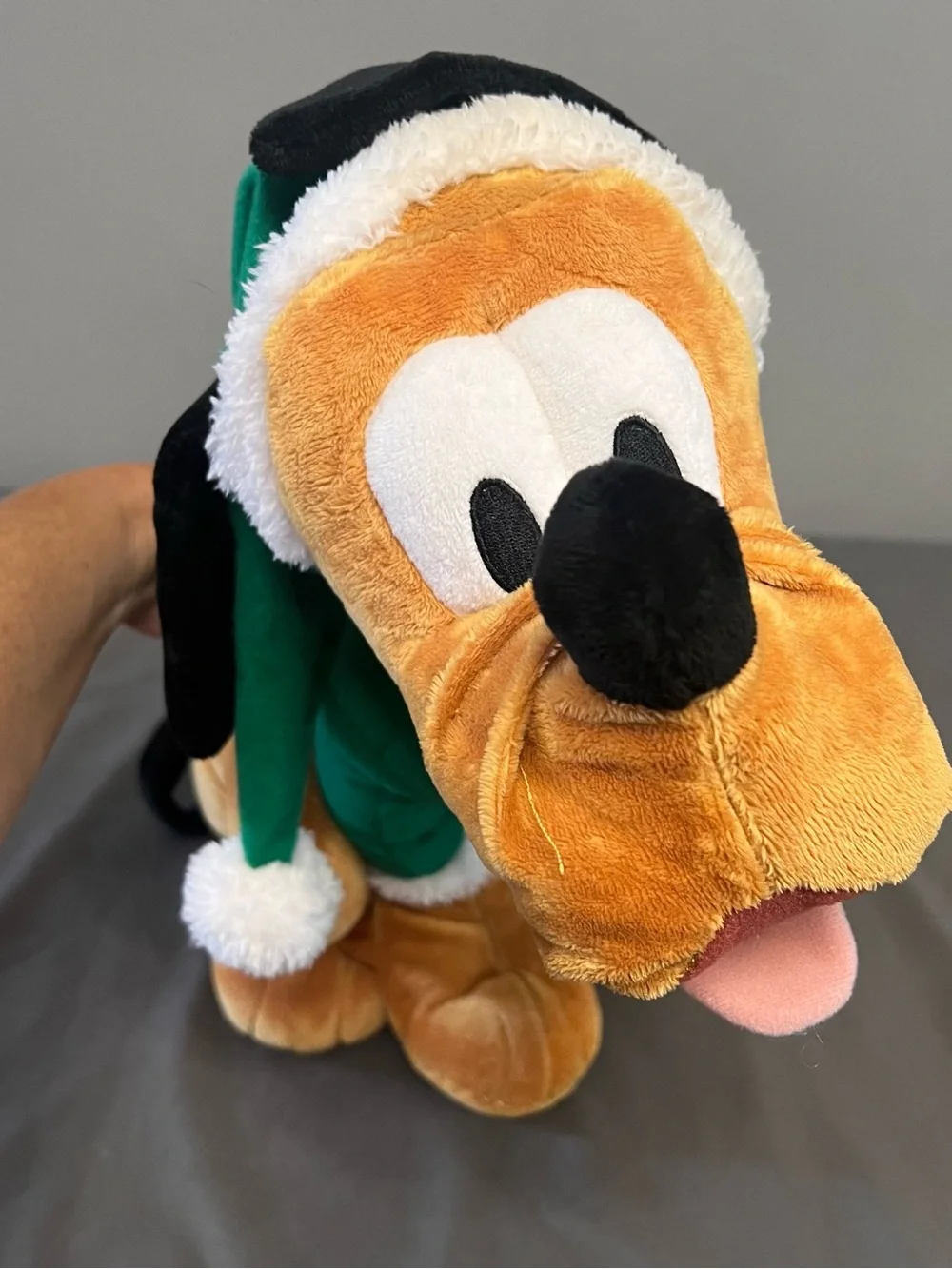 Disney Dan Dee Christmas Pluto Plush 16” Green Cupcake Sweater Holiday Toy